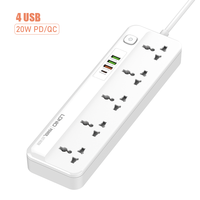 LDNIO SC5415 20W PD QC USB prise EU/UK/US 5 prises universelles Extension prise PD 20W bandes d'alimentation de charge rapide