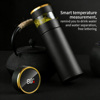 Bouteille d'eau isotherme intelligente haut de gamme en acier inoxydable 316 avec séparation thé-eau, idéale pour les cadeaux d'affaires et de bureau