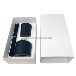 독특한 디자인 사용자 정의 인쇄 두 조각 서랍 상자 화이트 종이 판지 리드 디퓨저 선물 에센셜 오일 포장 상자