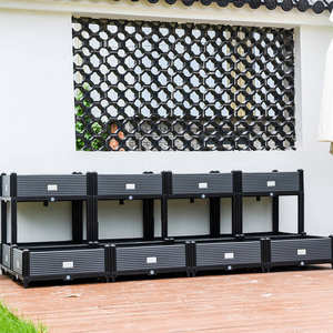 2er-Set DIY Pflanzkasten aus Kunststoff, Blumenbeet, Hochbeet für Pflanzenanbau, Gemüse, Balkon, Garten, Pflanzbox - Product Image 3