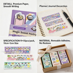 SK Tabs Self-adhesive <b>Memo</b> <b>Pads</b> Colorful Cartoon Design for Office School Use 19pcs per Pack - Product Image 2