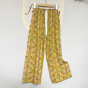 Pantalon de Pyjama d'Été pour <span class=keywords><strong>Femme</strong></span> – Grande Taille, Coupe Ample, Long – Pantalon de Pyjama pour <span class=keywords><strong>Femme</strong></span> <span class=keywords><strong>Enceinte</strong></span> – Léger, Style Large - Product Image 4