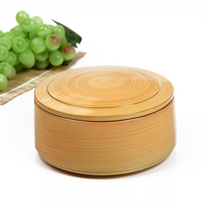 Japanese-style round lidded easy-to-clean business lunch <b>box</b>, Shuangjian Restaurant <b>drum</b>-shaped eel lunch <b>box</b>, small, portable, - Product Image 4