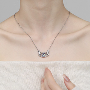 Alta Qualidade Moda Moda Feminina Colar de Cobre Pingente Olho Azul Charme-Devils <span class=keywords><strong>Hamsa</strong></span> <span class=keywords><strong>Evil</strong></span> <span class=keywords><strong>Eye</strong></span> Charme Jóias - Product Image 2