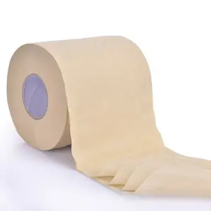 Rouleau de papier toilette en pâte de bambou non décolorée, 200 pièces, produits populaires, papier toilette à 3 plis, pour salle de bains