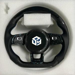Volante Deportivo LED de Fibra de Carbono Forjado Personalizado para Volkswagen ID7 <span class=keywords><strong>ID3</strong></span> VW MK8 Touareg Golf GTI R, Accesorios Interiores para Automóviles - Product Image 2