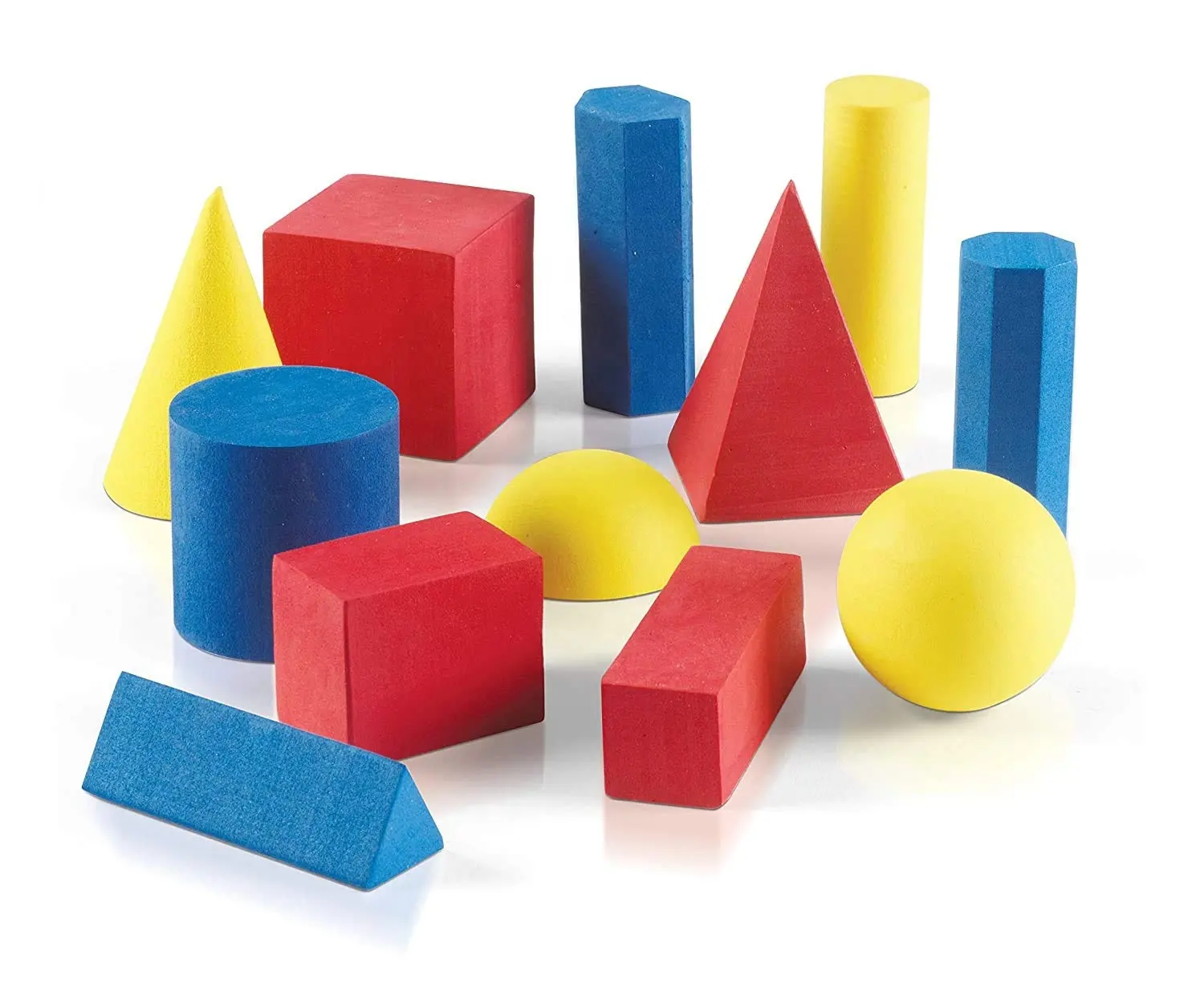 OEM Foam Geometric Solid Blocks, Assorted Colors, 3D Shapes