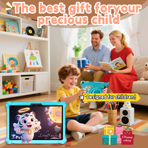 Máy tính bảng trẻ em 10.1 inch với thẻ Sim <span class=keywords><strong>Android</strong></span> 13 Octa Core 4000mAh pin IPS 1280x800 4GB MTK Bộ xử lý Quà Tặng Thứ Sáu màu đen - Product Image 3