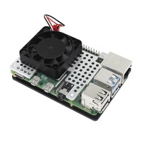 Raspberry Pi Generasi ke-4 Tipe B Aluminium Heat Sink Raspberry Pi 4B/3B+ Kipas Disipasi Panas Kotak Braket Housing