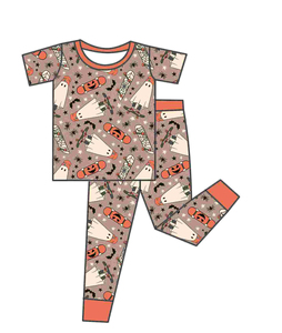 Pigiami per Bambini in Bambù Senza Dazi Doganali Qingli OEM, Produttore all'Ingrosso, Set Personalizzato di Pigiami a Maniche Corte per Halloween - Product Image 4