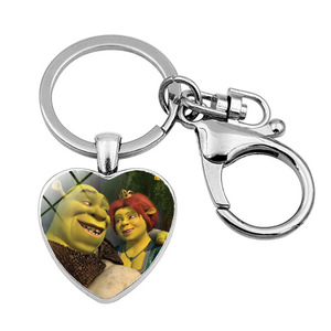 2024 usine personnalisé dessin animé <span class=keywords><strong>Shrek</strong></span> coeur chaîne porte-clés métal homard pendentif porte-clés - Product Image 5