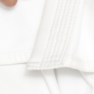 Premium Karate Gi Breathable 100% Cotton <b>White</b> Embroidered Mens Pearl Weave Tonal Lapel Classic Competition Ripstop Pants Set - Product Image 4