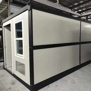 Casa Contenedor Plegable de Acero y Panel Sándwich, Prefabricada, Moderna, Económica, Duradera y Segura para Uso en Oficinas - Product Image 1