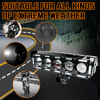 Projecteur LED pour moto JHS, super lumineux, 2/3/4/5/6 lentilles, lampe de travail LED, phare de conduite avec DRL pour moto, camion, VTT