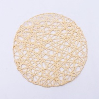 Sous-plat antidérapant en polyester et coton, 1 pièce, set de table à manger, napperon rond tissé, multicolore, bon prix