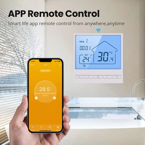 <span class=keywords><strong>Thermostat</strong></span> intelligent Wi-Fi à bouton rotatif pour usage hôtelier, chauffage électrique par le sol, chaudière à eau et à gaz, écran LCD, design moderne - Product Image 2