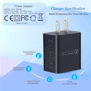 Cục Sạc Điện <span class=keywords><strong>USB</strong></span> 3.0 Sạc Nhanh Bộ Chuyển Đổi Sạc Điện Thoại Di Động Nhanh 18W Di Động Cho iPhone Samsung Bộ Sạc Không Dây - Product Image 4