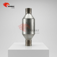 Konverter Katalitik Universal 50mm 114mm Baja Tahan Karat Aliran Tinggi 3 Arah Knalpot Mobil TWC Katalis Peredam Suara
