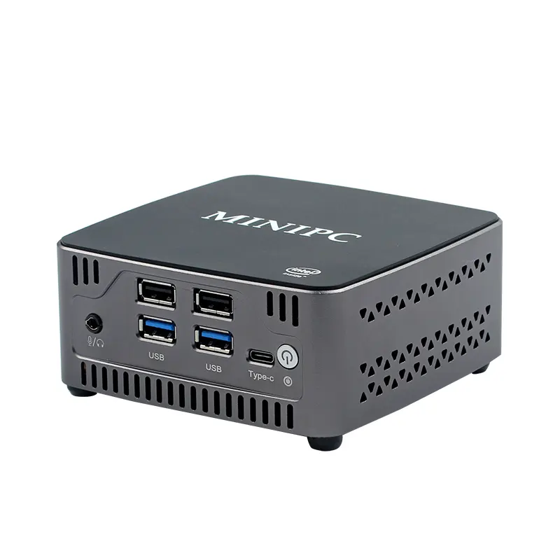 Factory Wholesale In-tel Processor Thin Client Mini PC, TPM2.0 Pfsense Server Embedded Firewall Computer, Fanless Industrial PC