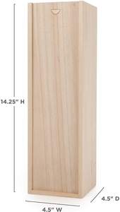 Caja de Vino de Madera Pintada Ecológica con Tapa, Diseño para Montar en la Pared, para Almacenamiento de 1 Botella y Decoración del Hogar para Regalo - Product Image 2