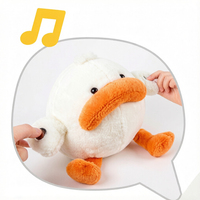 Peluche interactive en forme de canard pour enfants, jouet doux et moelleux avec son électronique, poupée animale pour jeux d'intérieur, cadeau de vacances
