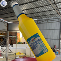 Sculpture géante en fibre de verre en forme de bouteille de bière OEM/ODM, personnalisable, pour affichage commercial, étanche et résistante aux UV, pour la décoration de bars et restaurants