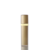Flacon pompe carré en acrylique doré de 50 ml pour cosmétiques, contenants cosmétiques de luxe