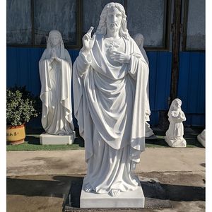 Escultura de Santo Famoso da Igreja Religiosa em tamanho real personalizada Estátua de <span class=keywords><strong>St</strong></span>. <span class=keywords><strong>Joseph</strong></span> em mármore branco - Product Image 2