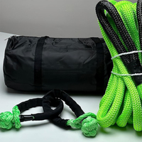 Corde de remorquage en nylon 1 pouce x 30 pieds, corde cinétique de récupération tout-terrain robuste pour Jeep, camion, tracteur, sauvetage boue, neige, sable