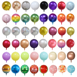 Globo Esférico 4D de Papel de Aluminio Dorado, 22 Pulgadas, Multicolor, Redondo, Inflable, para Decoración de Fiestas y Bodas - Product Image 1