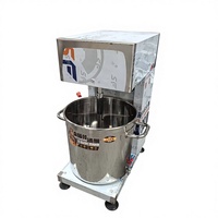 Mixer Pengisi Otomatis Komersial Bahan Stainless Steel Kapasitas 50kg/jam Wadah Pengaduk 20kg untuk Daging, Sayuran, Roti/Pangsit