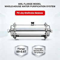 Purificateur d'eau à ultrafiltration à membrane en alliage de PVC, durable, à longue durée de vie, avec bride scellée, pour usage domestique quotidien continu