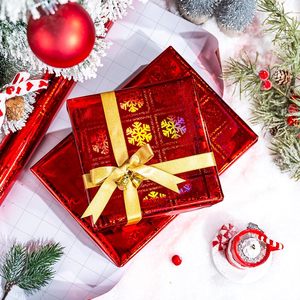 Burymento Christmas Wrapping <b>Paper</b> Holographic Red Snowflake 17 In X 32.8 Ft Metallized Gift <b>Wrap</b> Single Side - Product Image 3