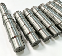 Eje de Engranaje Largo de Alta Resistencia, Mecanizado Personalizado |   Eje de Transmisión de Gran Tamaño, Fabricación CNC para Molinos de Bolas y Equipos de Minería