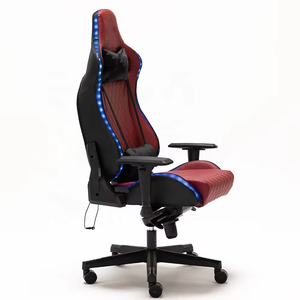 Chaise de jeu moderne en cuir Pu de haute qualité Ordinateur Pc Rgb Light Game Ergonomique Racing <span class=keywords><strong>Gamer</strong></span> Chaise de jeu rouge avec <span class=keywords><strong>repose</strong></span>-pieds - Product Image 6