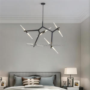 Lampadario Moderno Galaz Drzewa con Tubi di Vetro, Lampada a Sospensione Agnes Bagong Disenyo Ng per Roll Hill di Medie Dimensioni - Product Image 2