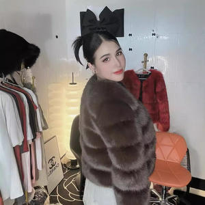 Manteau en fausse fourrure de luxe de haute qualité vêtements d'extérieur vêtements d'hiver manteau en fausse fourrure pour femmes - Product Image 2