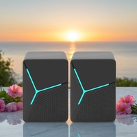 Altavoces de Escritorio Mini USB 2.0 OEM con Luz LED RGB para Juegos de PC - Plug & Play, Sonido HiFi, IPX4, Resistentes al Agua, con Cable