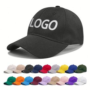 Wholesale Custom Caps Pure Cotton Baseball Cap Solid Color Light Board Sunshade Curved Soft Top for Women/Men Sporty Style - Product Image 1