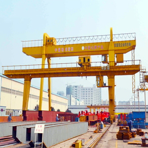 Grúa pórtico de doble viga de servicio pesado RMG MG de 30 toneladas, elevador móvil de neumáticos de caucho para elevación de embarcaciones, grúa de control remoto de 10 toneladas con cabina - Product Image 2