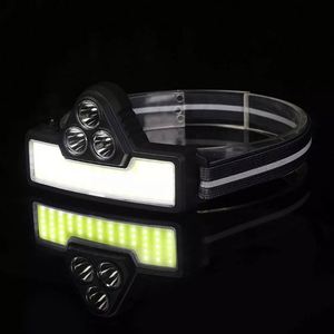 Wosen sáng ánh sáng điện hiển thị USB có thể sạc lại đèn lồng ABS cơ thể làm việc COB đèn pha torche chiến thuật đèn pin <span class=keywords><strong>Led</strong></span> Đèn Pha - Product Image 5