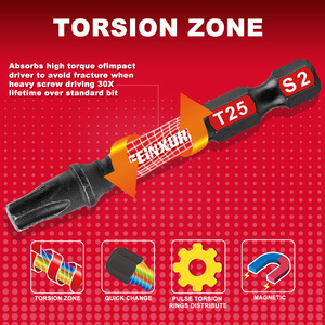 2 Inch 50Mm T25 Tùy Chỉnh Tác Động Từ Bit Cơ Sở Chủ Công Nghiệp Cấp Điện Tuốc Nơ Vít Khoan Tác Động Điều Khiển Công Cụ Thiết Lập - Product Image 3