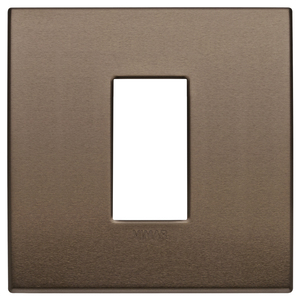 Classica Placca in Bronzo Scuro 1M 9,7x9,7x1,7 Cm Accessorio per Cablaggio - Product Image 1
