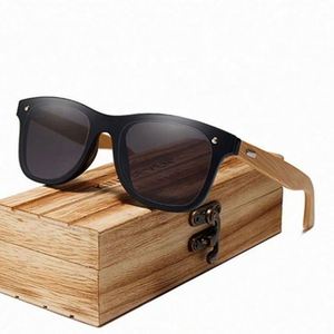 Custom Logo Fashion Retro Square Wooden TAC Polarized Bamboo <b>Sunglasses</b> for Men Women Comfortable UV Protection Lightweight - Product Image 2