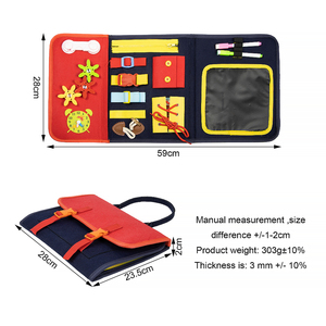 Tableau d'activités Montessori en feutre pour bébés, jouets éducatifs en feutre, livre d'activités préscolaire pour tout-petits - Product Image 5