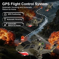YuXiang F112S AH-1 Cobra Elektrik 2.4G 9CH GPS Optical Flow LiDAR TOF Altitude Hold Motor Tanpa Sikat Skala 1:32 Plastik Pemula