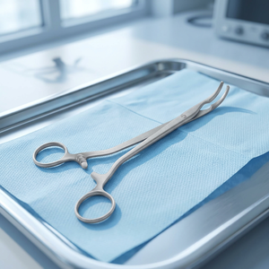 Pinzas Hemostáticas Mikulicz de 20 cm, Curvas, para Tejidos, Instrumento de Cirugía General, Certificación CE ISO13485 - Product Image 2