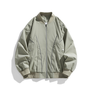 Chaqueta Acolchada de Algodón con Logotipo Personalizado para Hombre, Estilo Raglán Holgado, para Ocio, Tendencia, Uniforme de Béisbol Cómodo para Invierno - Product Image 1