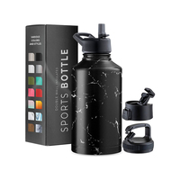 Botella de Agua de Alta Calidad para Deportes y Viajes, Termo de Café con Doble Pared de Acero Inoxidable Aislado al Vacío con Impresión Personalizada