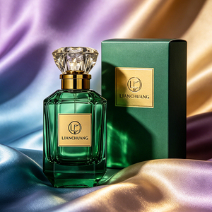 Flacon de <span class=keywords><strong>parfum</strong></span> de luxe en verre <span class=keywords><strong>cristal</strong></span> taillé diamant 100 ml, flacon vide avec boîte, étiquette privée, <span class=keywords><strong>parfum</strong></span> longue durée, fabrication de parfums - Product Image 1
